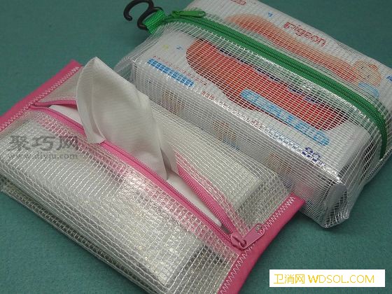 创意手工小教程用透明文具盒袋改制抽纸巾袋_文具盒-纸巾-拉链-文具-
