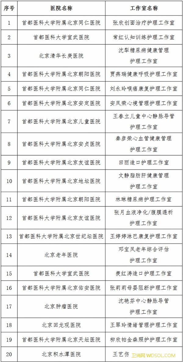 北京首批认定的20个护理工作室获授牌涵盖慢病_护理-工作室-首批-北京