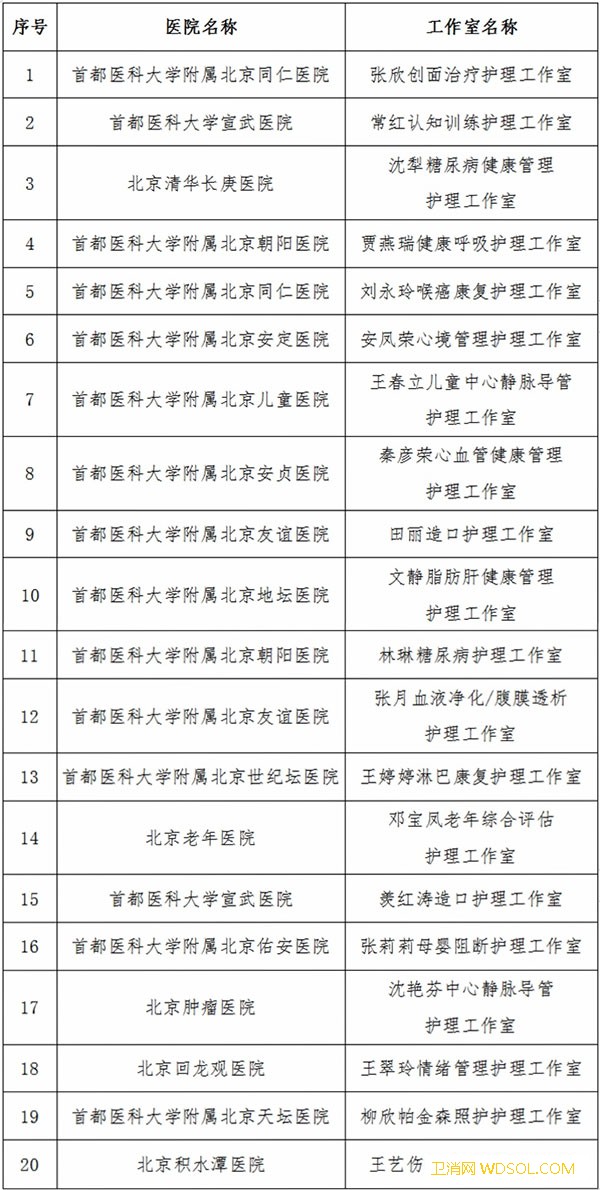 北京首批认定的20个护理工作室获授牌涵盖慢病_护理-工作室-首批-北京
